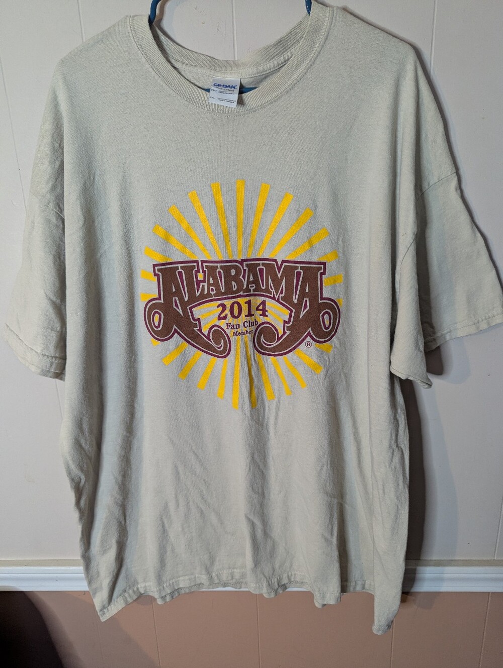 Alabama 2014 Band Club Tee with Maroon Logo and Yellow Sunburst Adult Size 2X